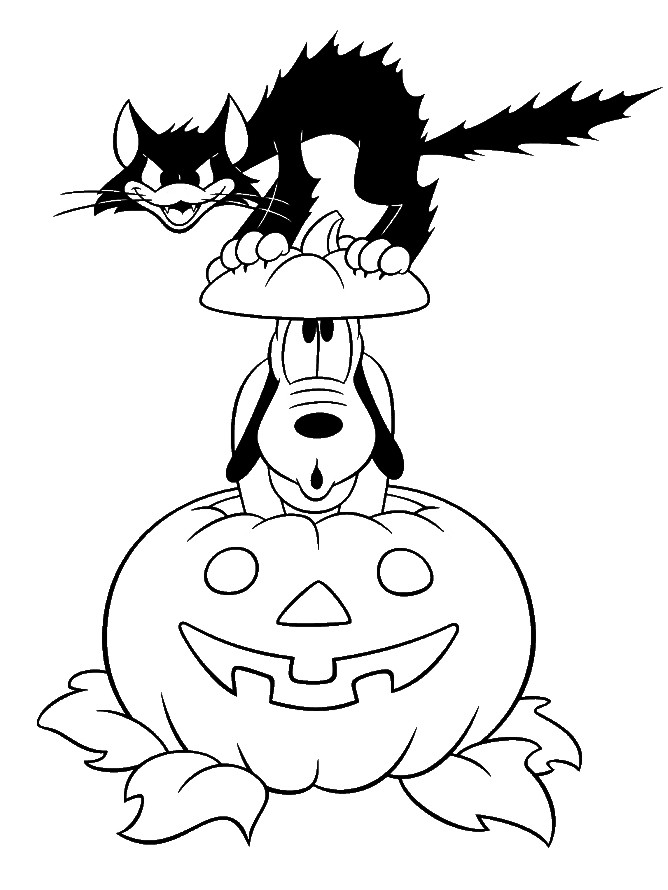 halloween black cat coloring pages free - photo #23