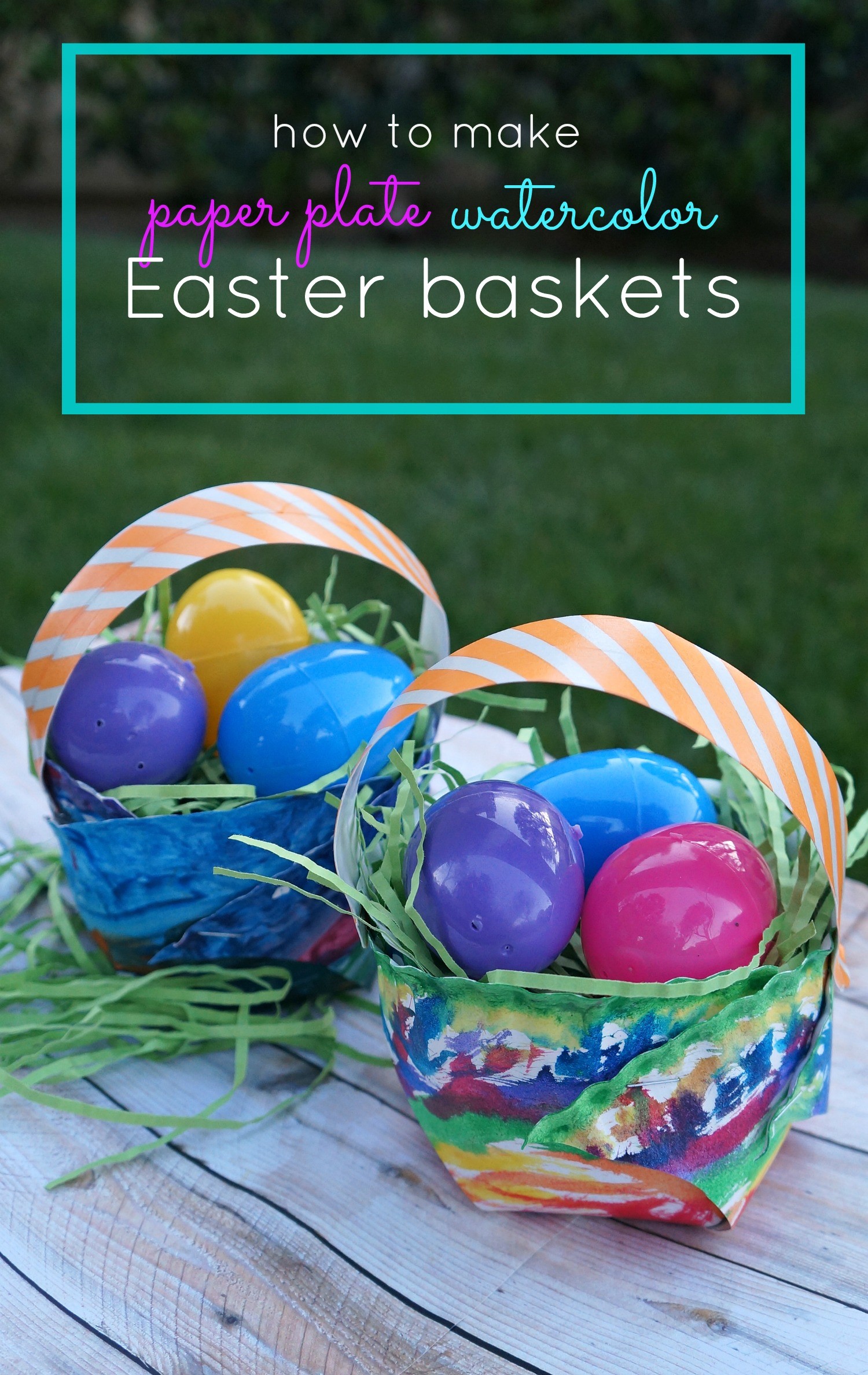 DIY Paper Plate Easter Baskets Craft - learn how to make an Easter basket out of paper