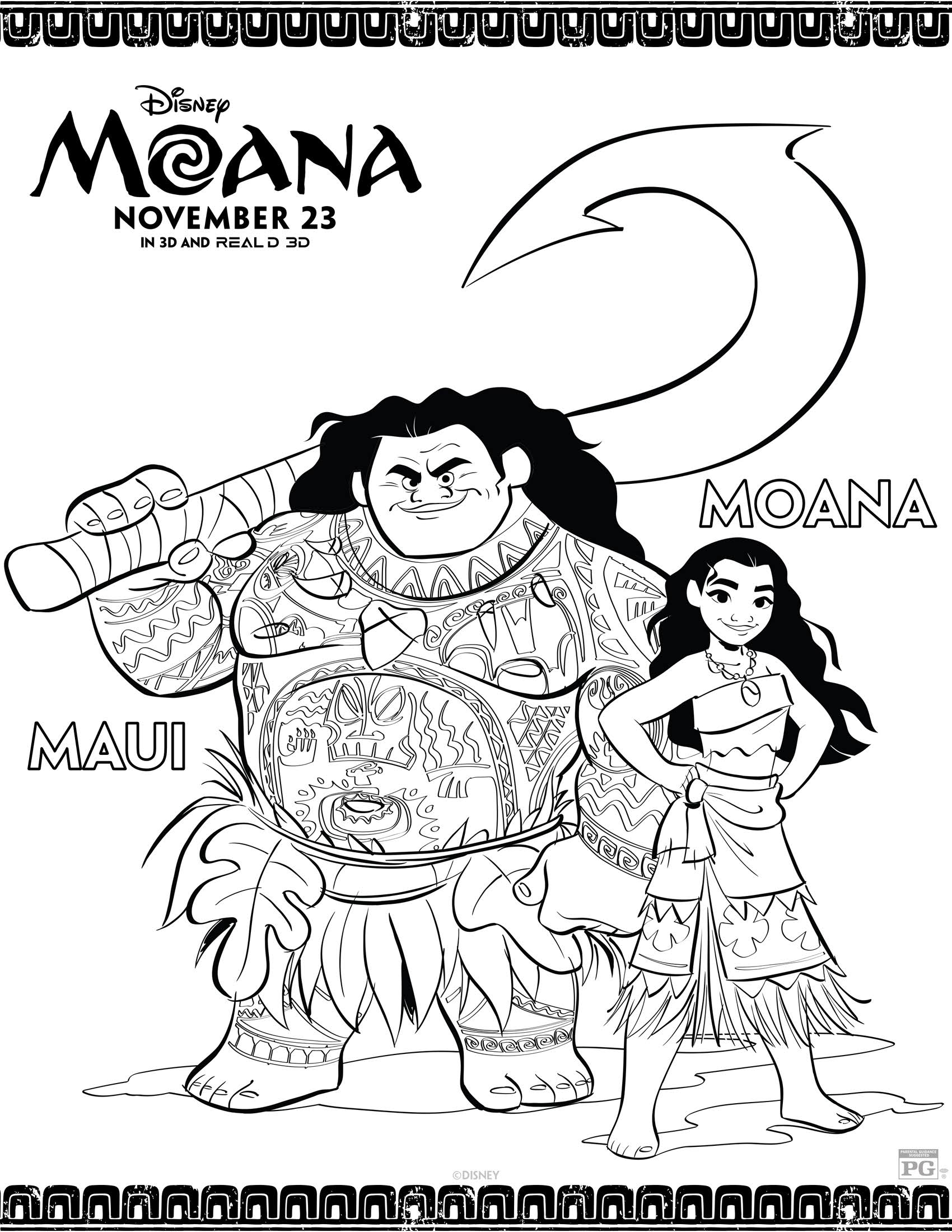 Disney's Moana Coloring Pages and Activity Sheets Printables!