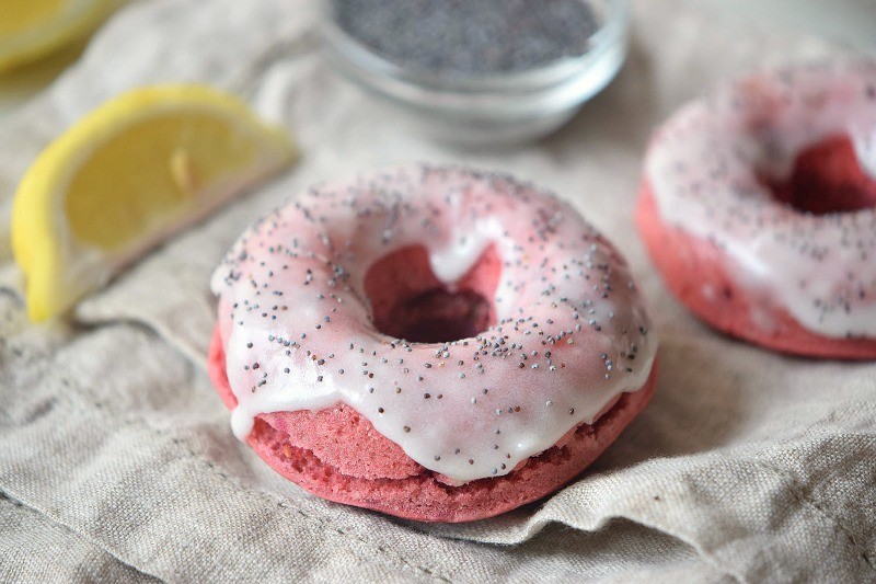 Homemade Glazed Lemon Poppy Seed Donuts Recipe Honey + Lime