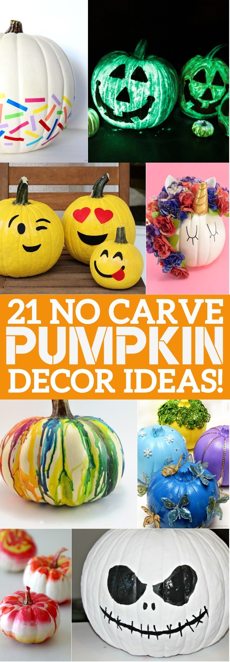 21 No Carve Pumpkin Decorating Ideas That Youll LOVE This Halloween