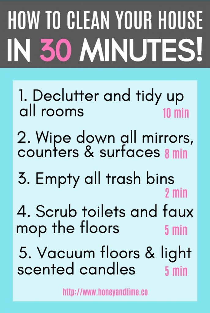 How To Clean Your House In 30 Minutes {With A Free Printable Checklist!}