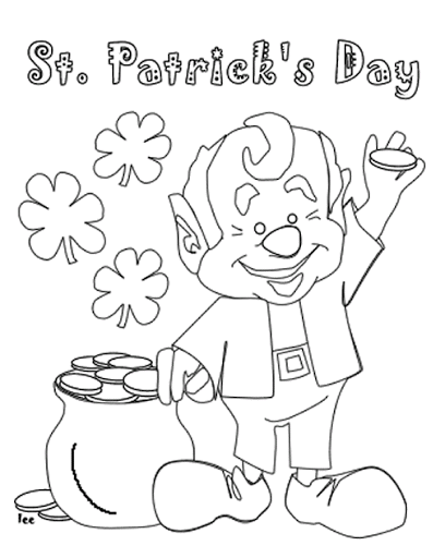 Free Saint Patrick's Day Coloring Printouts 1