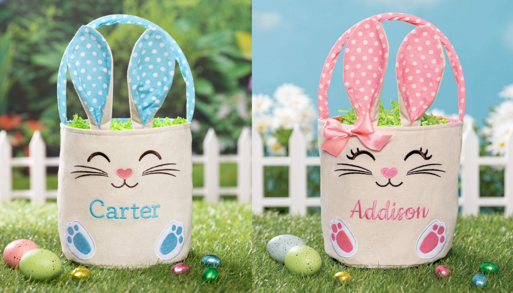 Personalized Easter Bag Easter Basket Egg Hunt Tote