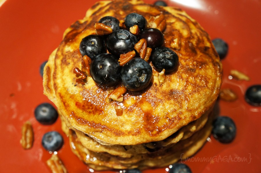 Blueberry Pecan Whole Wheat Pancakes Recipe