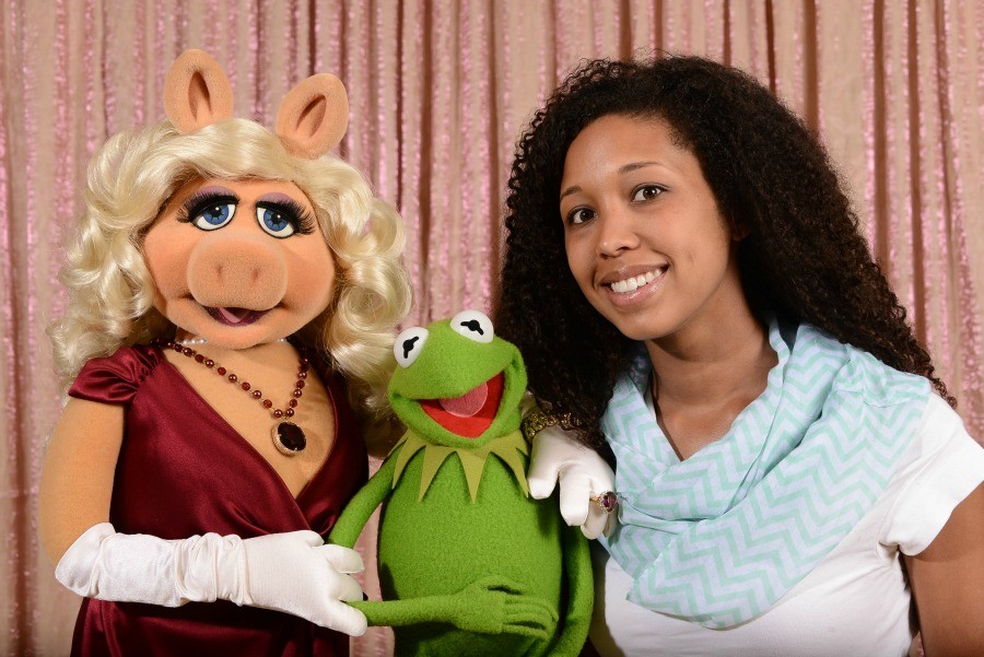 Deanna Underwood with Kermit the Frog, Miss Piggy, Muppets Most Wanted
