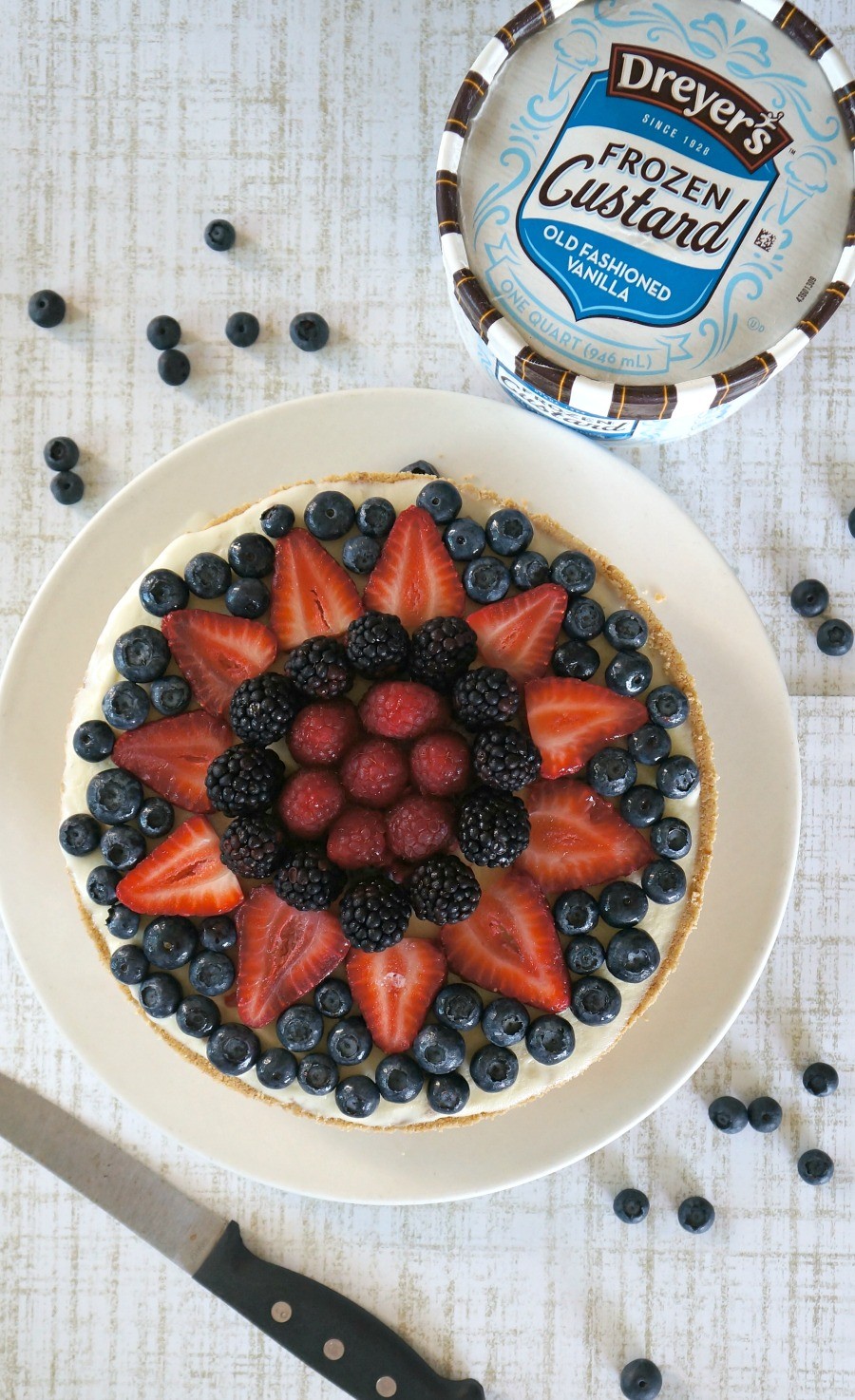 Summer Desserts Easy Frozen Mixed Berry Vanilla Custard Pie Recipe