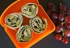 Turkey and avocado roll ups with pesto