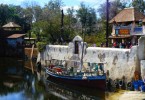 Disney's Animal Kingdom theme park, view of the detailed boat in the water in Africa