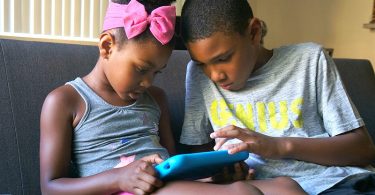 Kids play together on the Amazon Fire Kids Edition tablet