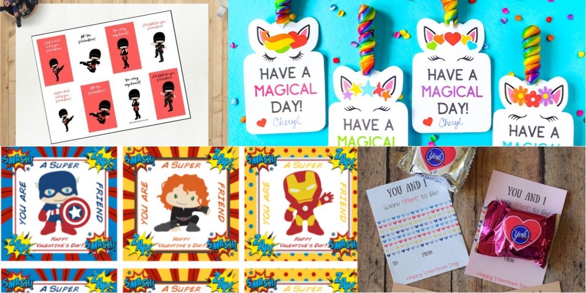 Free Printable School Valentine's Day Cards For Kids