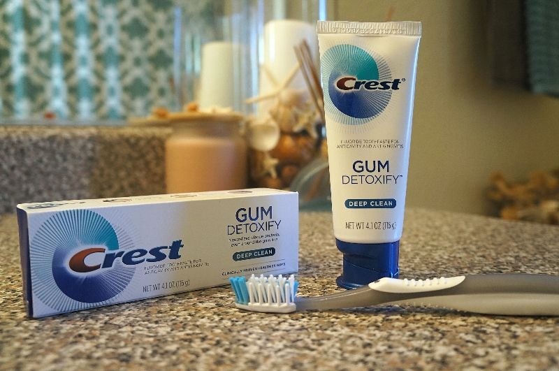 Step up your oral care routine a notch with Crest® Gum Detoxify™ toothpaste