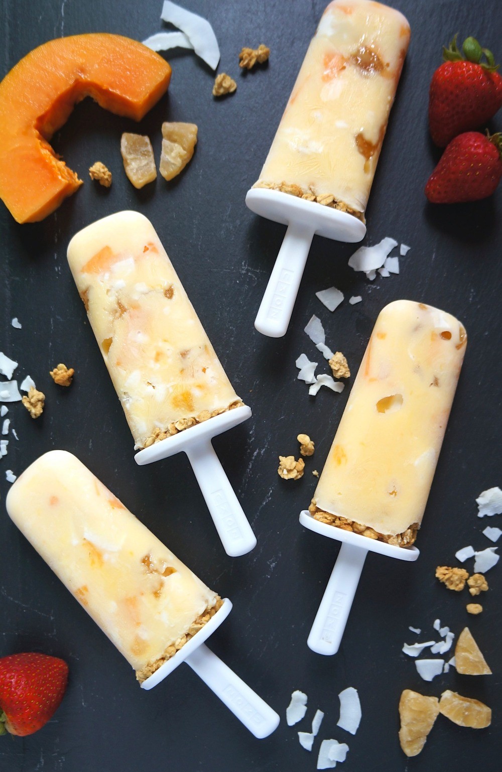 Cool Off With These Easy Homemade Tropical Frozen Yogurt Popsicles!