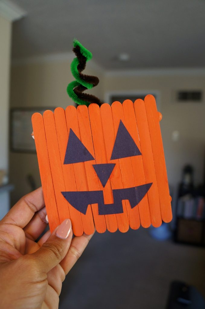 Halloween Popsicle Stick Pumpkins Craft A Fun JackOLantern Project!