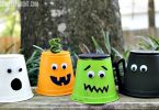 Monster cups Halloween crafts, The Simple Parent