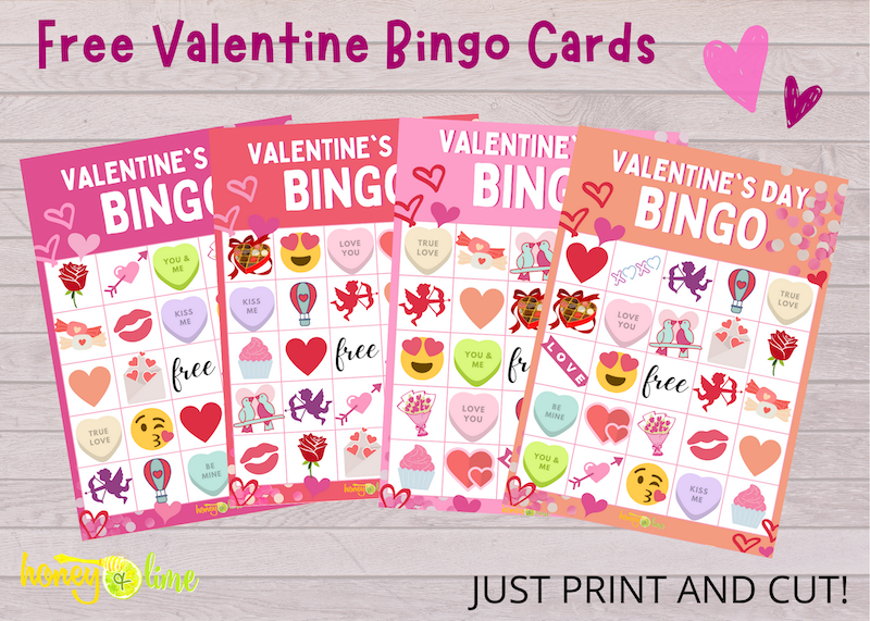 FREE Printable Valentine Bingo Game Cards