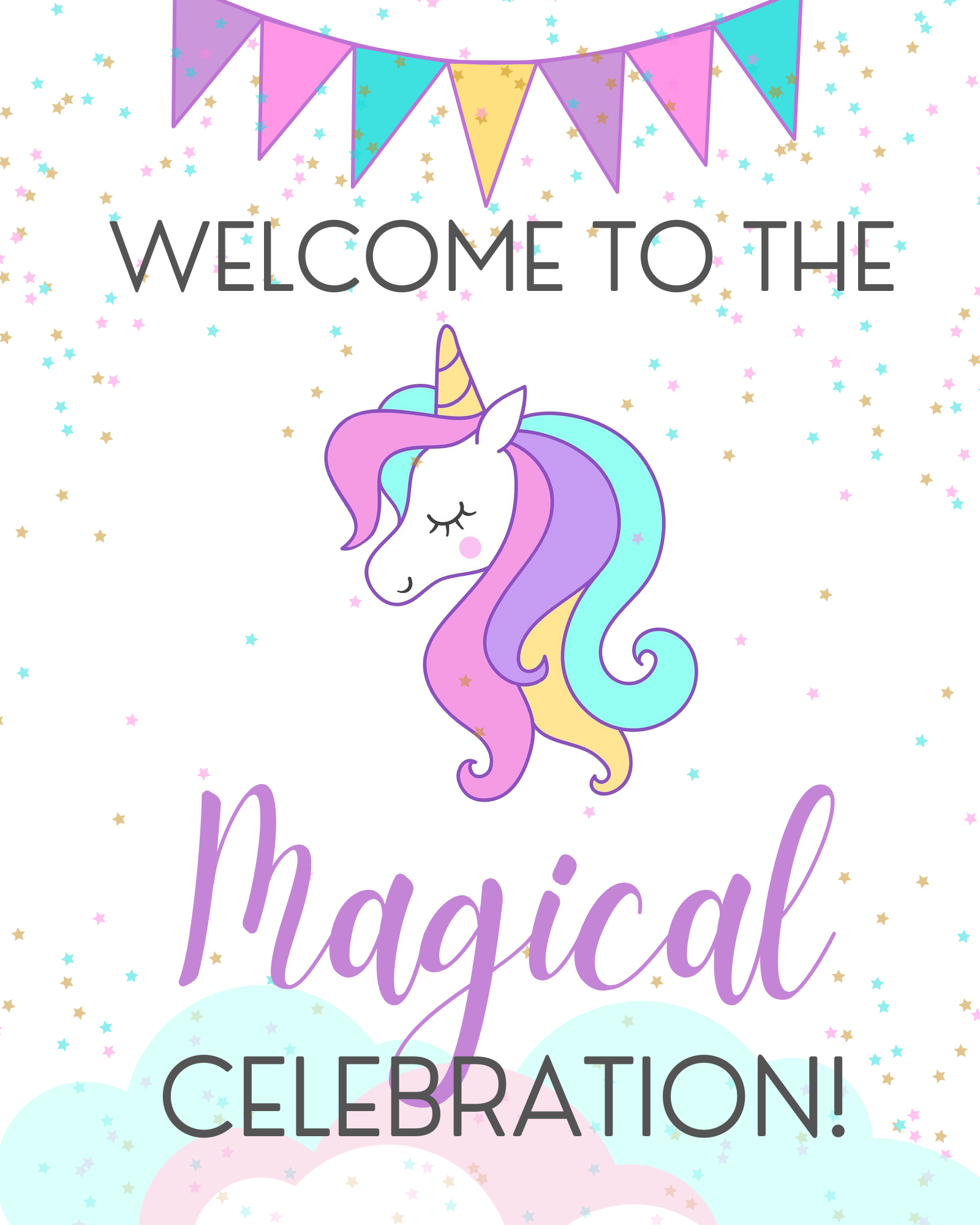 free printable unicorn party invitations template birthday party printables honey lime