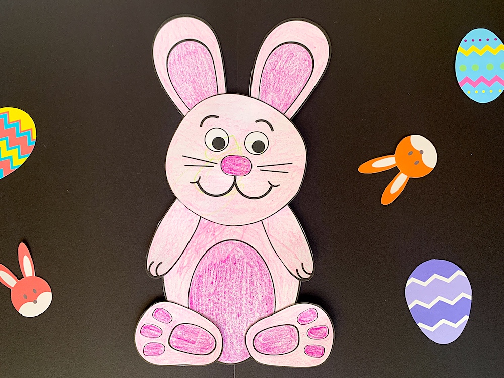 Free Printable Build-A-Bunny Craft for Easter - Honey + Lime